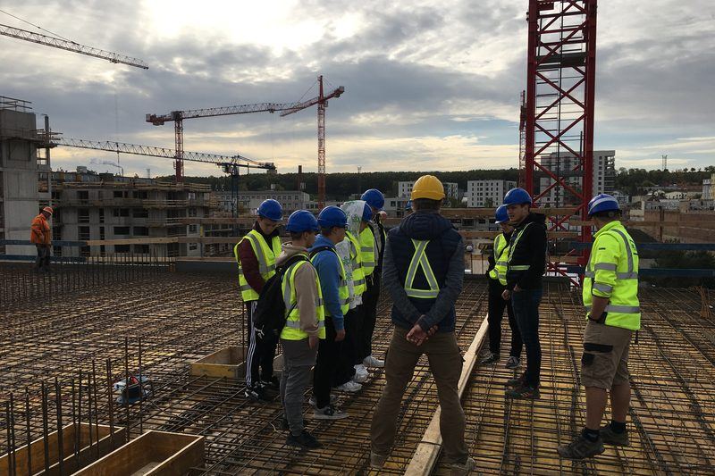 Žáci oboru Stavebnictví na exkurzi na staveništi